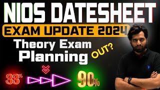 NIOS Update  NIOS Date Sheet for 2024 April Public Exam  Theory Exam Date Sheet NIOS April 2024 [upl. by Domeniga]