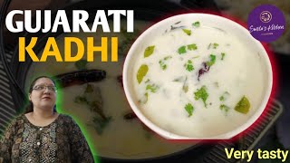 Gujarati Special Kadhi Recipe [upl. by Ahsyekat]