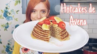 HOTCAKESPANCAKES DE AVENA PERFECTOS  Sin azúcar deliciosos facilísimos y saludables [upl. by Amled]