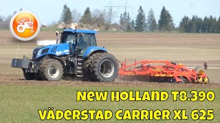 Tillage 2024  New Holland T8390 amp Väderstad Carrier XL 625 disc harrow [upl. by Xantha]