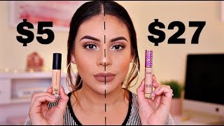 DUPE ALERT ELF 16 HOUR CAMO CONCEALER VS TARTE SHAPE TAPE  ALL DAY WEAR TEST  JuicyJas [upl. by Vizza]