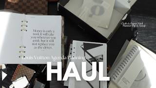 LOUIS VUITTON AGENDA PLANNER SETUP  WHATS IN MY CLOTH AND PAPER BAG  AESTHETICS  PLANNER FLIP [upl. by Nanaek]