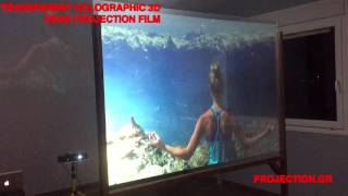 transparent rear projection film demo [upl. by Crosse]