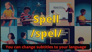 v Spell meaning letters with 5 examples [upl. by Htiekal]