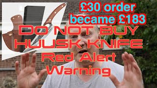 Warning do not buy a huusk knife avoid at all costs Not Japanese knife [upl. by Donoghue]