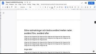 Google docs skapa innehaÌŠllsfoÌˆrteckning [upl. by Enirak]