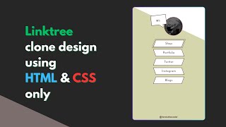 How to make Linktree clone design using only HTML and CSS  heresthecode coding [upl. by Weld]