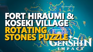 Fort Hiraumi amp Koseki Village Rotating Stones Puzzle Genshin Impact [upl. by Hoppe70]