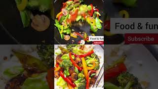 Stir fry vegetables fry vegetables food shorts [upl. by Wordoow]