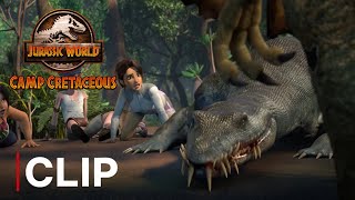 Nothosaurus VS Dilophosaurus  JURASSIC WORLD CAMP CRETACEOUS NETFLIX [upl. by Orihakat]