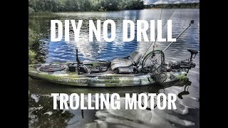 DIY No Drill Trolling Motor on Kayak  Feelfree Lure 115 [upl. by Lonier767]