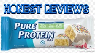 Honest Reviews Pure Protein Bar  Birthday Cake [upl. by Idonna]