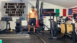 18 Minute EMOM  Machine Cals Abs Thrusters [upl. by Suanne]