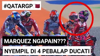 Marquez Nyempil di Barisan 4 Pebalap Ducati Ngapain  MotoGP Qatar 2023 [upl. by Akeinahs]