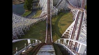 White Cyclone ホワイトサイクロン ナガシマスパーランド POV 2 front row [upl. by Enahpets]