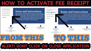 📌 HACK  How to Activate Fee Receipts in New CGI portal  Dont click on Close Application📌 [upl. by Ilrahc]