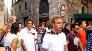 Palio di Siena  March to Piazza del Campo  Contrada della lupa [upl. by Tannenbaum]