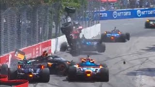 Huge Indycar crash at Toronto [upl. by Vogeley904]