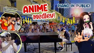 I Played The Top 20 Best Anime Piano Songs in Public [upl. by Dahcir]