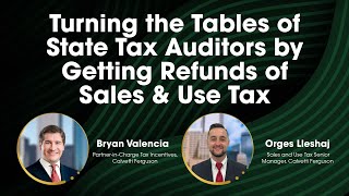 Turning The Tables of Sales Tax Auditors by Getting Refunds of Sales amp Use Tax [upl. by Ika]