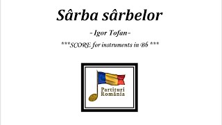 Sârba sârbelor Igor Tofan Partitură clarinet [upl. by Aliuqehs]