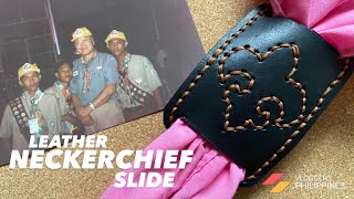 REQUEST ME  Making a LEATHER SCOUT NECKERCHIEF SLIDEWOGGLE  CC [upl. by Illak]