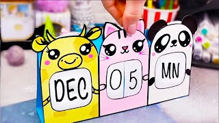 DIY Cute DESK CALENDAR  How to make 2024 desk calendar only from paper [upl. by Idnarb186]