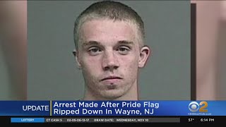 Arrest Made After Pride Flag Ripped Down In Wayne NJ [upl. by Leinoto]