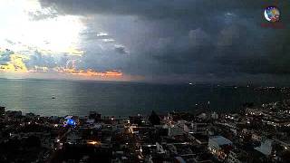 Cumulonimbus and lightning visible from Puerto Vallarta Mexico timelapse  August 1314 2011 [upl. by Maddock]