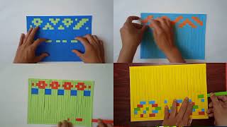 paper weaving tutorial step by step paper weaving mat [upl. by Abihsat]