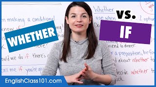 Whether vs If  Learn English Grammar [upl. by Candie32]