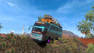 🔴Blue Bus on dangerous road [upl. by Htebazil449]