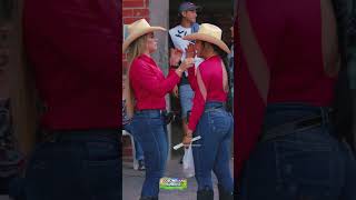 Getting Ready to the Horse Riding Parade horse colombianwomen cowgirl rodeo [upl. by Yorker]