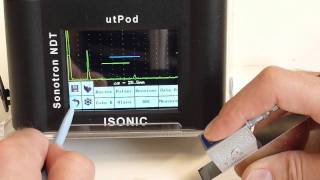 ISONIC utPod  2 point calibration angle beam probe [upl. by Enytsirk]