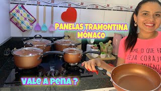 PANELAS TRAMONTINA MÔNACO  RESENHA  VALE A PENA GLAUCIA MOURA [upl. by Ayekal]