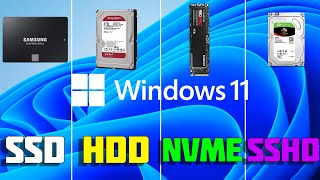 SSD vs NVMe m2 vs HDD vs SSHD  Windows 11 Games Test [upl. by Isahella938]