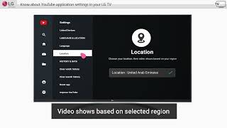 LG WebOS TV YouTube Settings On Your LG Smart TV [upl. by Annerahs285]