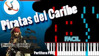 Piratas del Caribe PIANO FACIL  Partitura [upl. by Fanning]