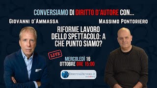 Mercoledì 16 ottobre ore 1500 live dedicata alla riforma del lavoro dello spettacolo [upl. by Suaeddaht]