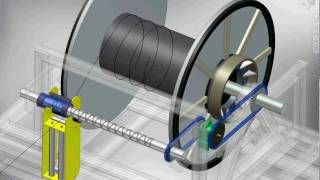 Rope Winder Dynamic Simulation using Inventor from BampD Manufacturing [upl. by Ledairam802]