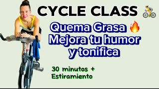 SPINNING en 30 minutos para quemar grasa bajar de peso tonificar y mejorar el humor Spin class 🚴 [upl. by Lemuelah]