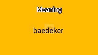 baedeker meaning in English amp Telugu  Googul Dictionary dictionary meanings telugu english [upl. by Ettennan]