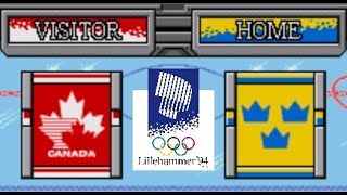 Lillehammer 94  CAN vs SWE NHL 94 [upl. by Sharity9]