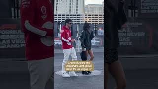 This video found you Leclerc and his beautiful girlfriend Alexandra in Vegas foryou f1 life [upl. by Llennol884]