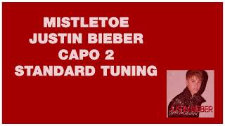 justin bieber mistletoe acoustic guitar on screen lyrics and chords [upl. by Eitsirc668]