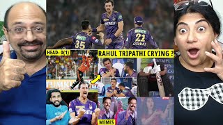 RAHUL TRIPATHI RUNOUT 😨 STARC BOWLED HEAD 🔥 KKR VS SRH QUALIFIER 2024✨ [upl. by Ahsekin171]