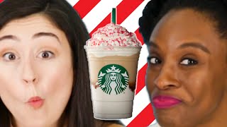 We Tried 15 Holiday Drinks From Starbucks [upl. by Nahtal]