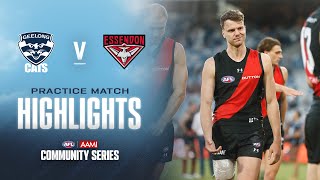 Geelong v Essendon Highlights  2024 AAMI Community Series  AFL [upl. by Sashenka]