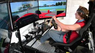 Travis Pastrana Drives the Motion Pro II Racing Simulator at the DRIVE4COPD event [upl. by Bucky]