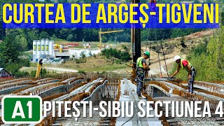 A1  Curtea de Arges  Tigveni  Sibiu  Pitesti Sectiunea 4  Lucrari 19072024  Raducu P Drum [upl. by Anil]